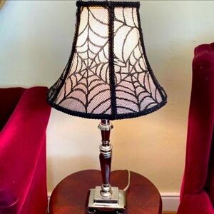 Black and White Spiderweb Lampshade